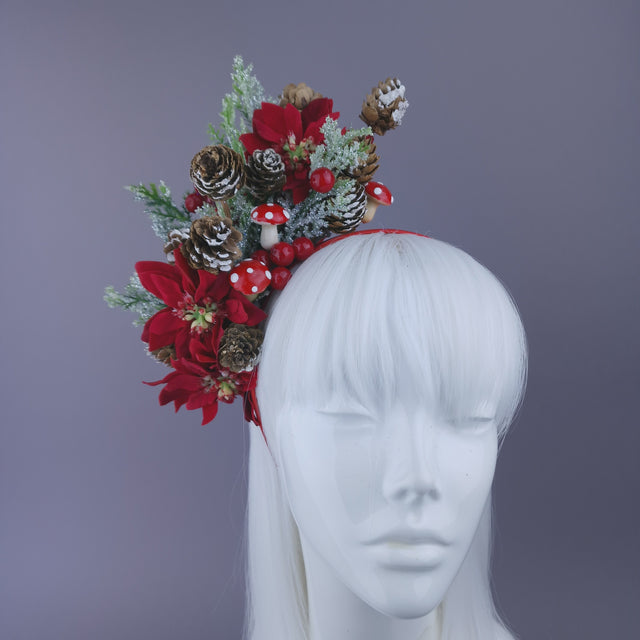 Xmas Pine Cones & Mushrooms Headdress