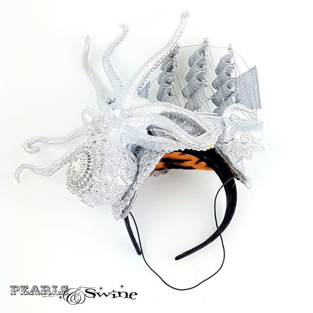 Shimmering kraken and ship hat