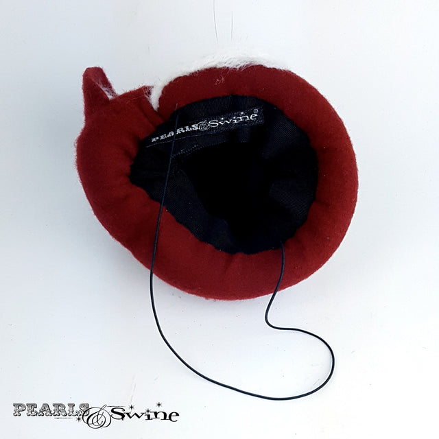 Black Satin lined Fox Hat