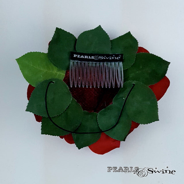 Surreal Red Rose Bee Hat