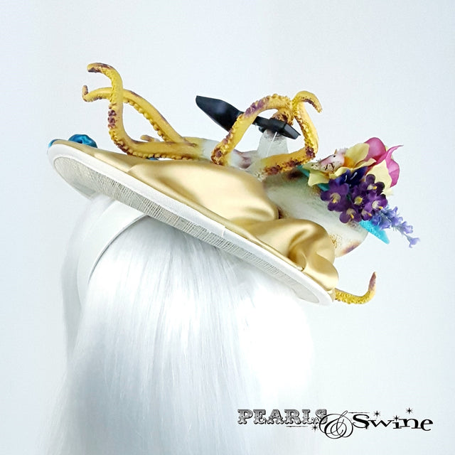 Surreal Octopus, Seaside Theme Hat "Playtime"