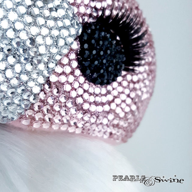 Surreal Pink Crystal Flamingo Hat "Chica"