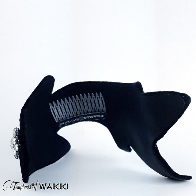 Black felt guitar headpiece