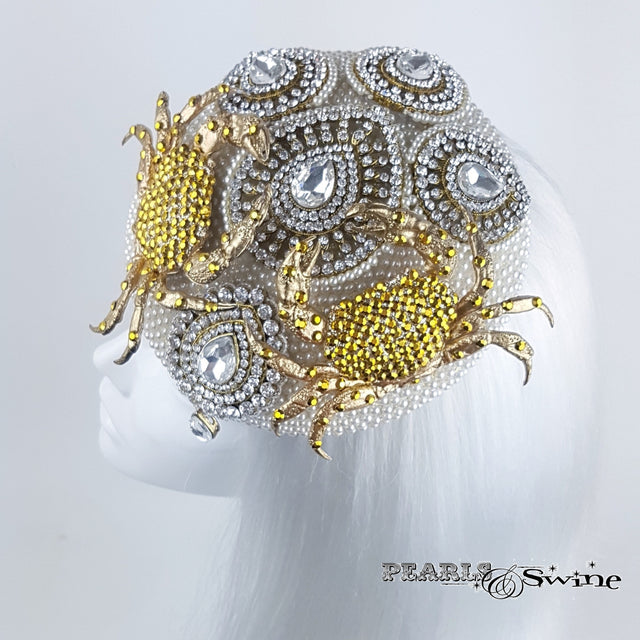 Unusual Bejewelled Crab hat