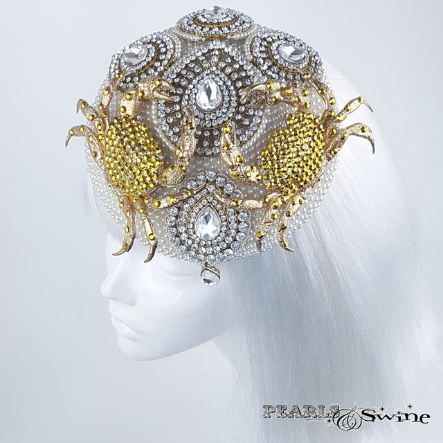 Quirky chic Crab and jewel hat