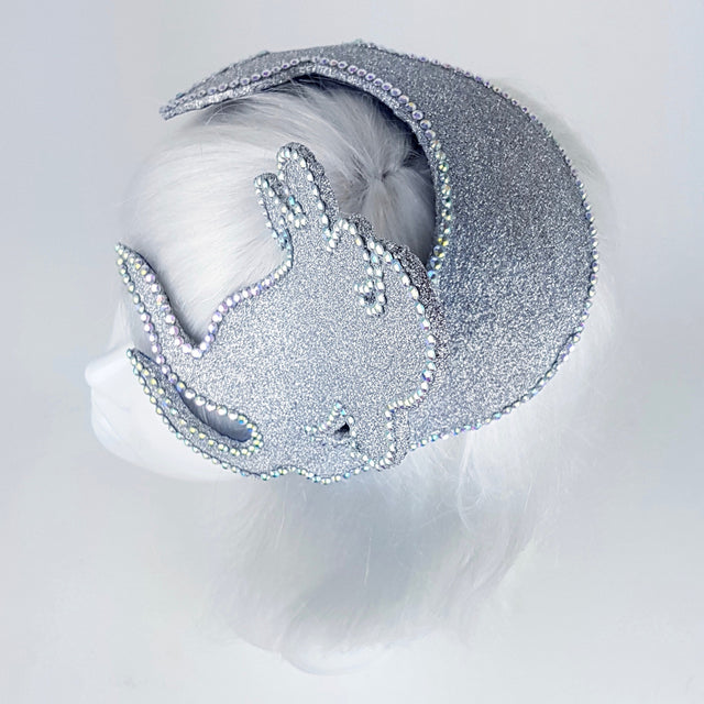 "Million Dollar Mermaid" Vintage Inspired Silver Fascinator