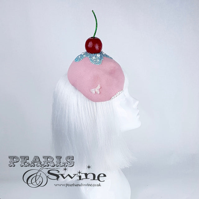 "Crema" Crystal Skull Cherry Hat