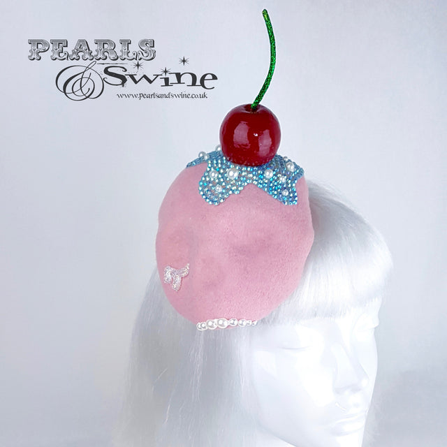 "Crema" Crystal Skull Cherry Hat