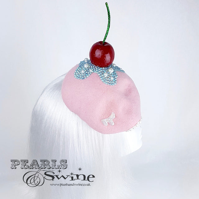 "Crema" Crystal Skull Cherry Hat