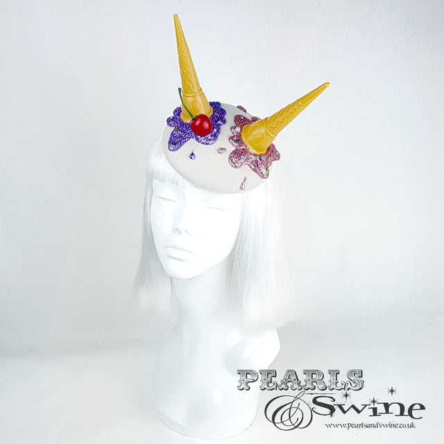 "Oopsie" Dropped Ice Cream Crystal Cherry Hat