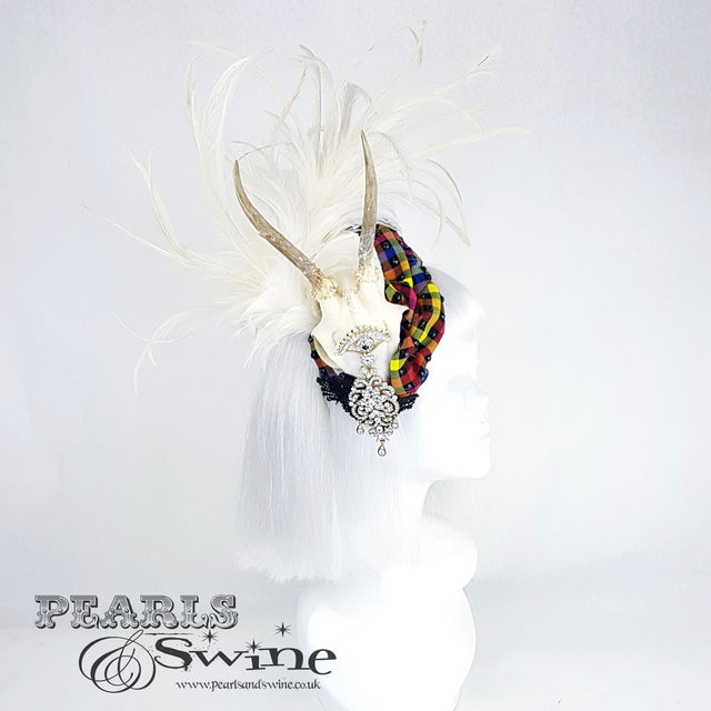 skull feather headpiece