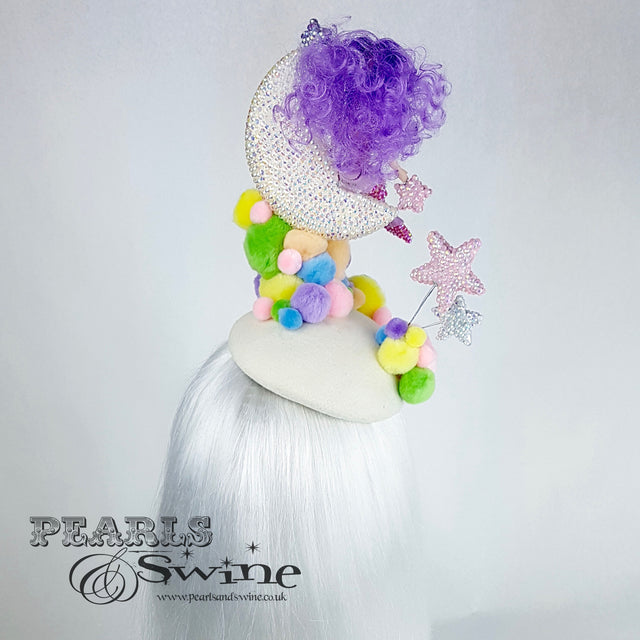 "Mermaid on the Moon" Crystal Pom Pom Hat