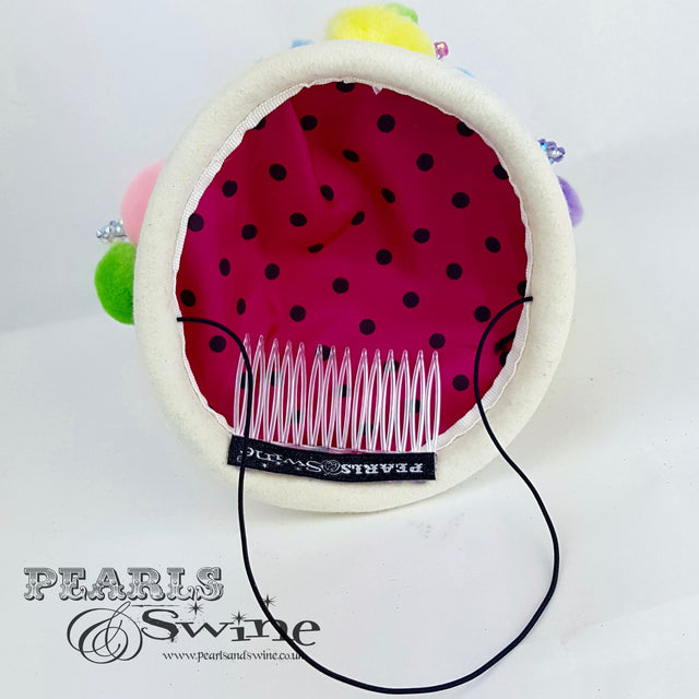 "Mermaid on the Moon" Crystal Pom Pom Hat