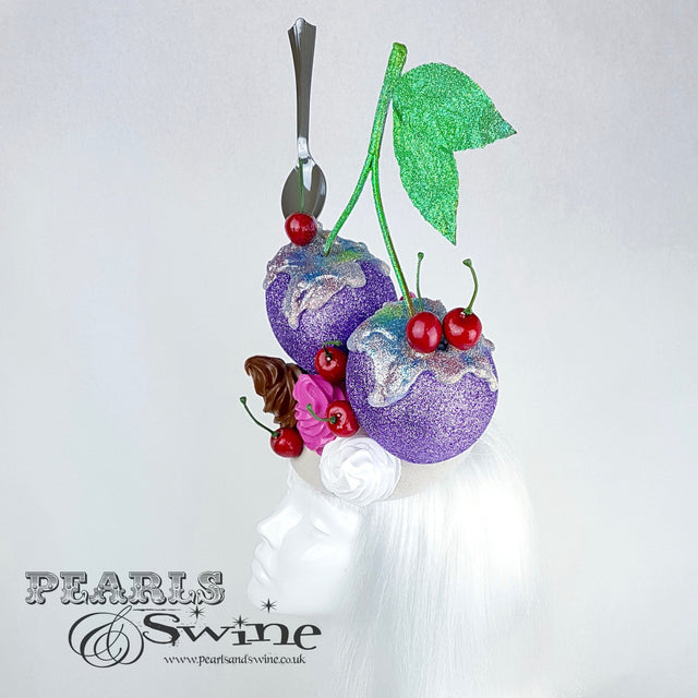 surreal glitter cherry hat