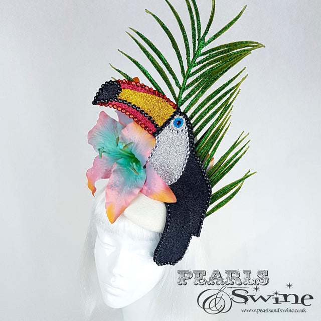 "Costa Rica" Toucan Tropical Flower Hat
