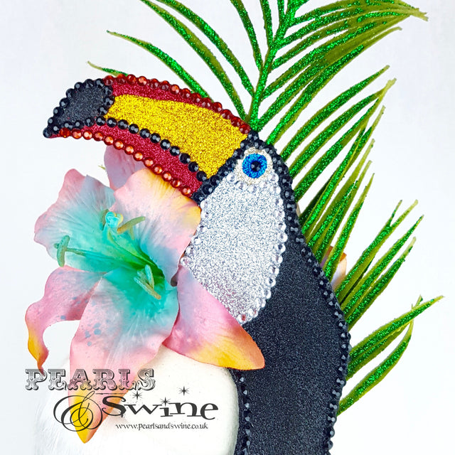 "Costa Rica" Toucan Tropical Flower Hat