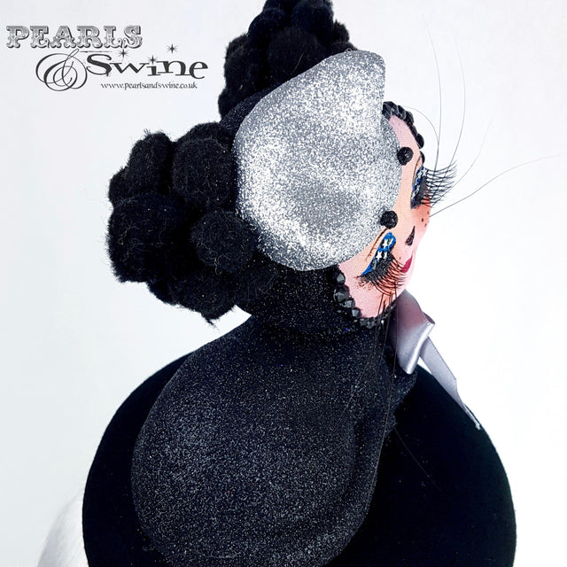 "Bastet" Doll Face Black Kitty Hat