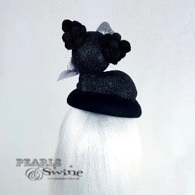 "Bastet" Doll Face Black Kitty Hat