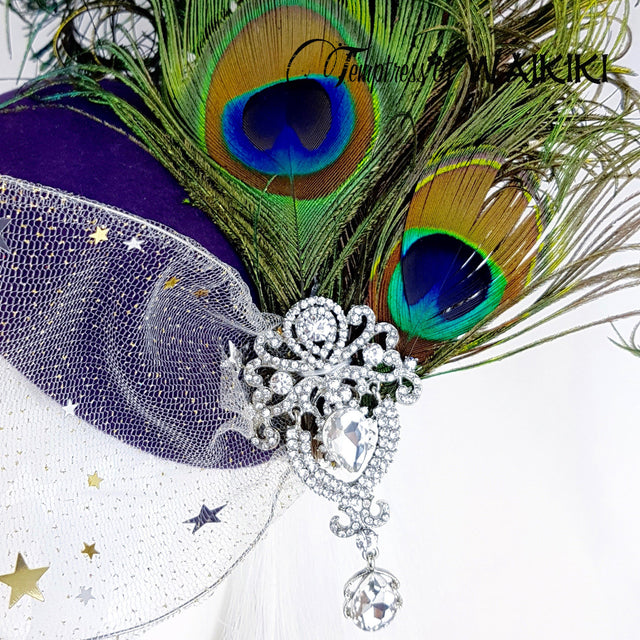 peacock feather hat