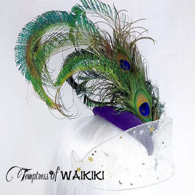 vintage inspired feather hat