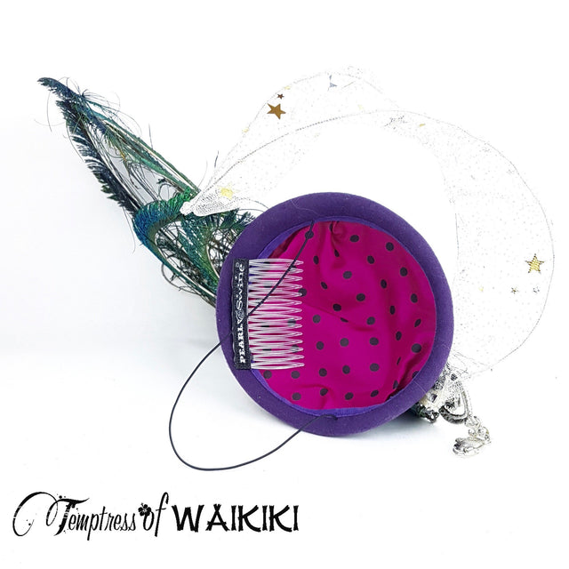 peacock feather fascinator