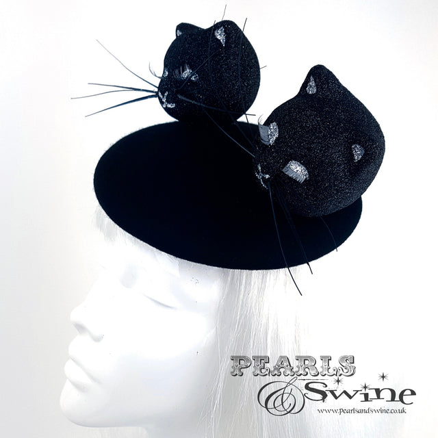 black cat fascinator