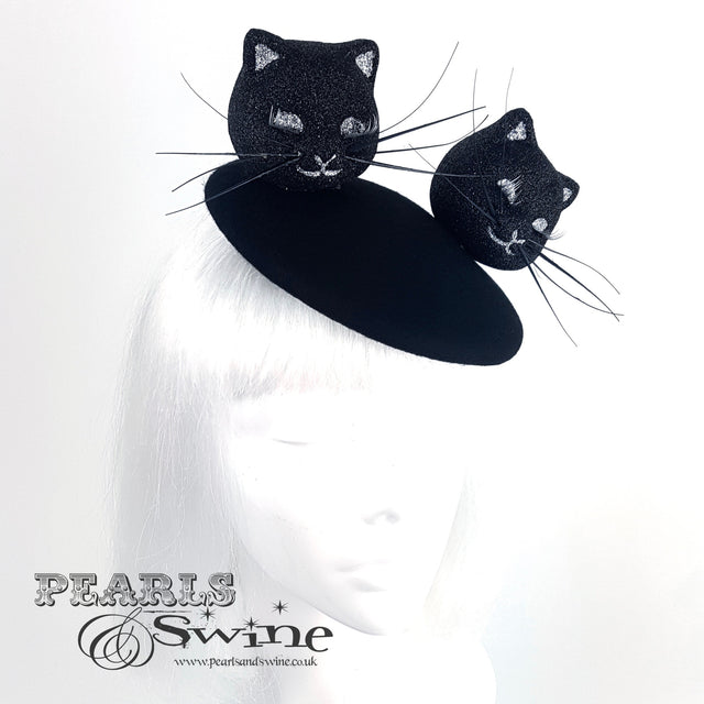 surreal glitter cat hat