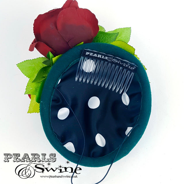 "Thorn Among the Roses" Red Rose Glitter Thorn Hat