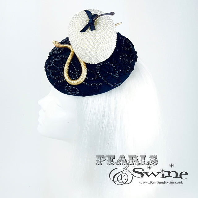 black lace fascinator