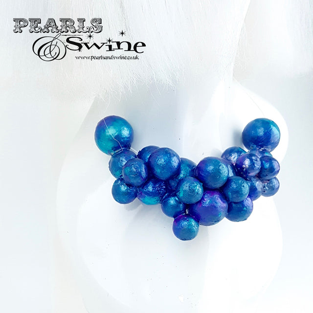 "Mermaid" Iridescent Blue Bubble Necklace