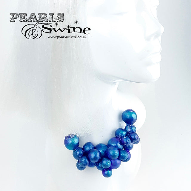 "Mermaid" Iridescent Blue Bubble Necklace