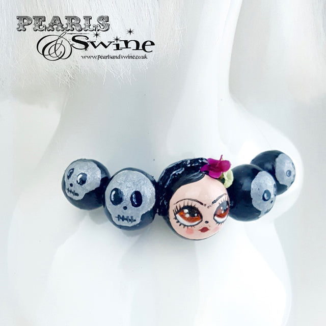 "Frida" Skulls DollFace Necklace
