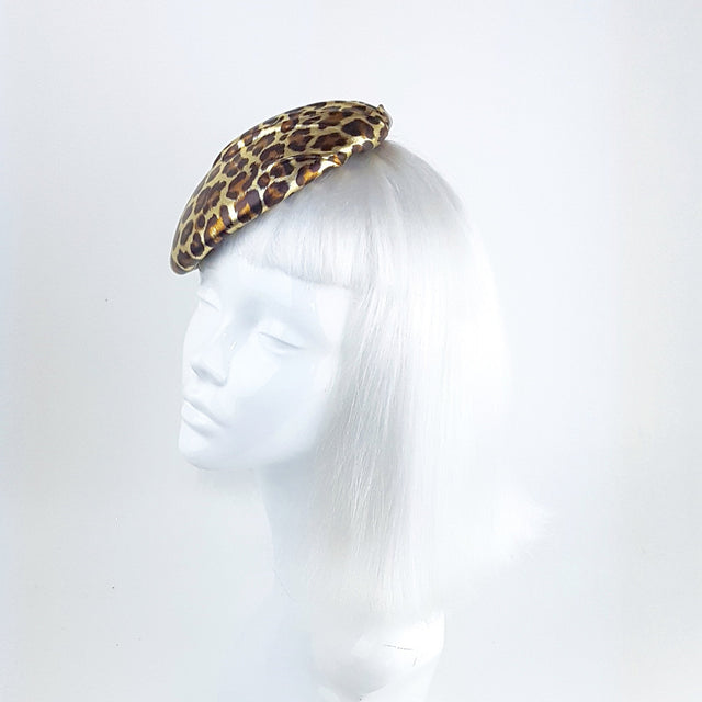 leopard print fascinator