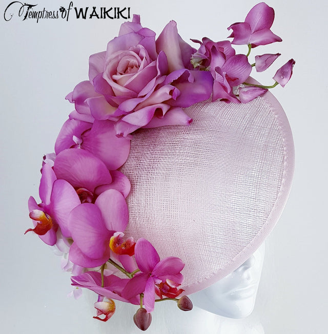 "Blossom" Pink Orchid Rose Royal Ascot Hat