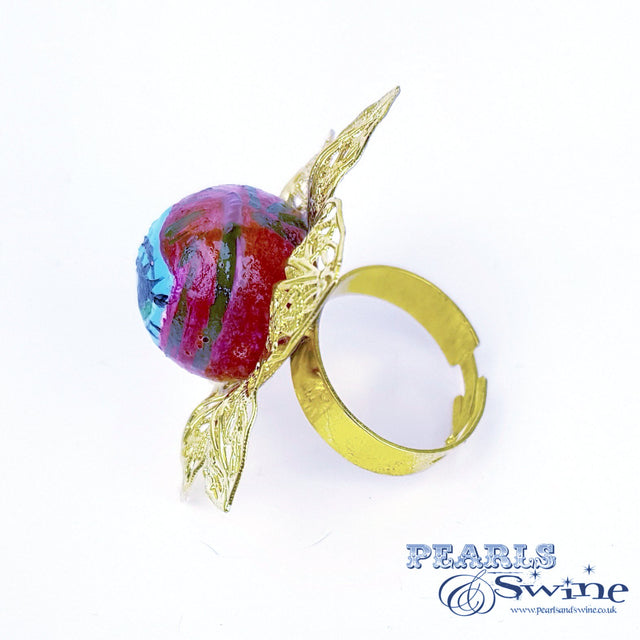 "Pixie" Big Eyed DollFace Ring