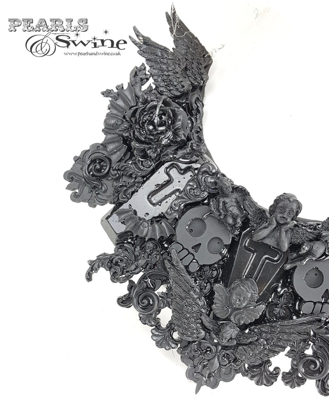 "Dark Soul" Black Skull Filigree Neck Piece (Similar can be made!)