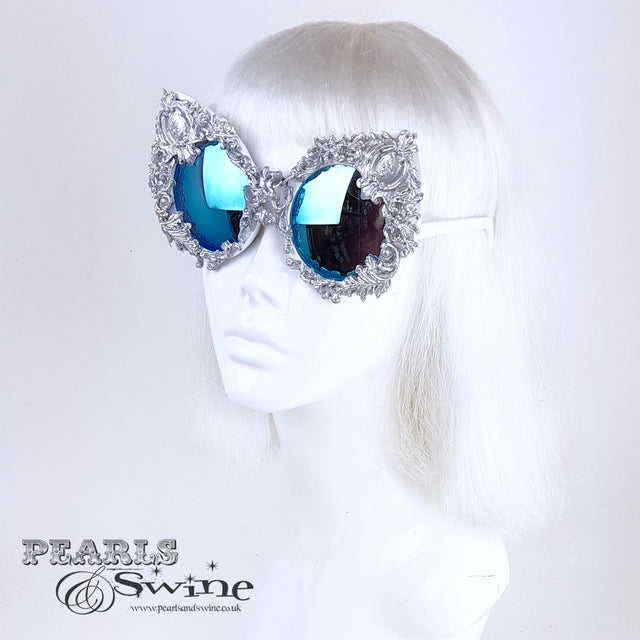 "Versailles" Silver Filigree Ornate Sunglasses