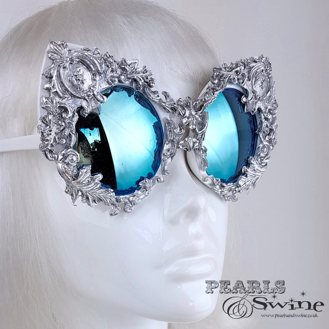 "Versailles" Silver Filigree Ornate Sunglasses