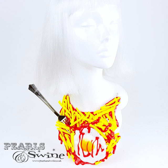 "Munchies" Egg & Chips Neckpiece