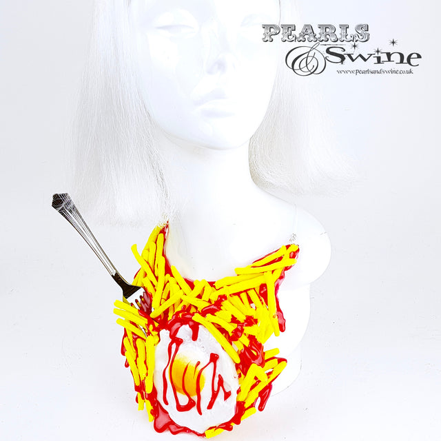 "Munchies" Egg & Chips Neckpiece