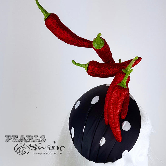 "Some Like It Hot" Chilli & Polka-Dot Hat