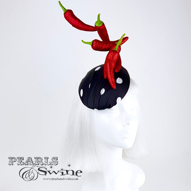 "Some Like It Hot" Chilli & Polka-Dot Hat
