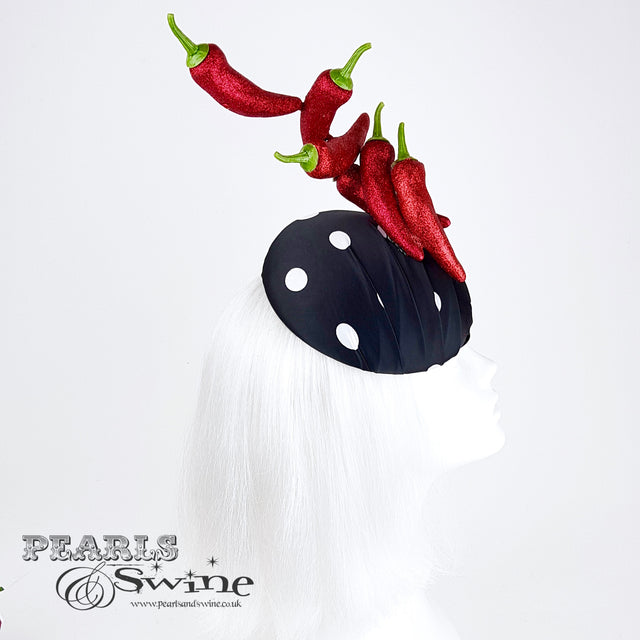 "Some Like It Hot" Chilli & Polka-Dot Hat