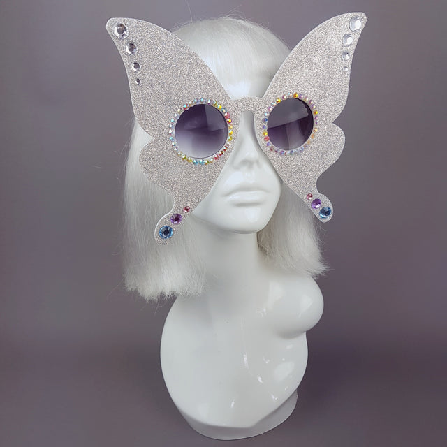 "Metamorphosis" Diamond Glitter Butterfly Sunglasses