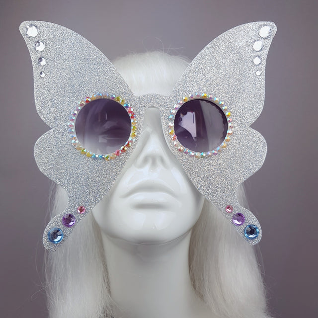 "Metamorphosis" Diamond Glitter Butterfly Sunglasses
