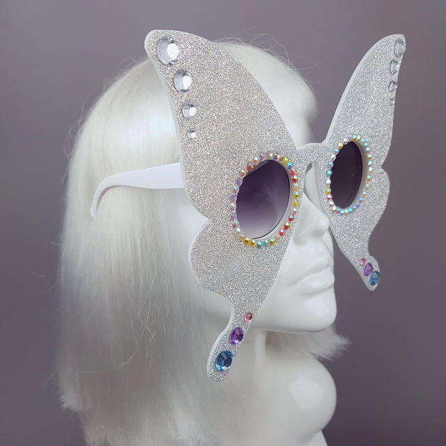 "Metamorphosis" Diamond Glitter Butterfly Sunglasses
