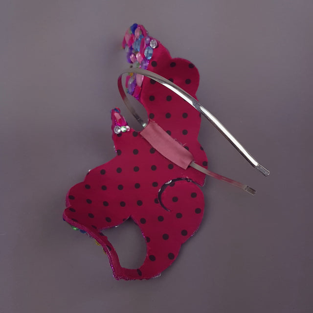 "Discobaby" 80s Inspired Rainbow Jewel Half Mask