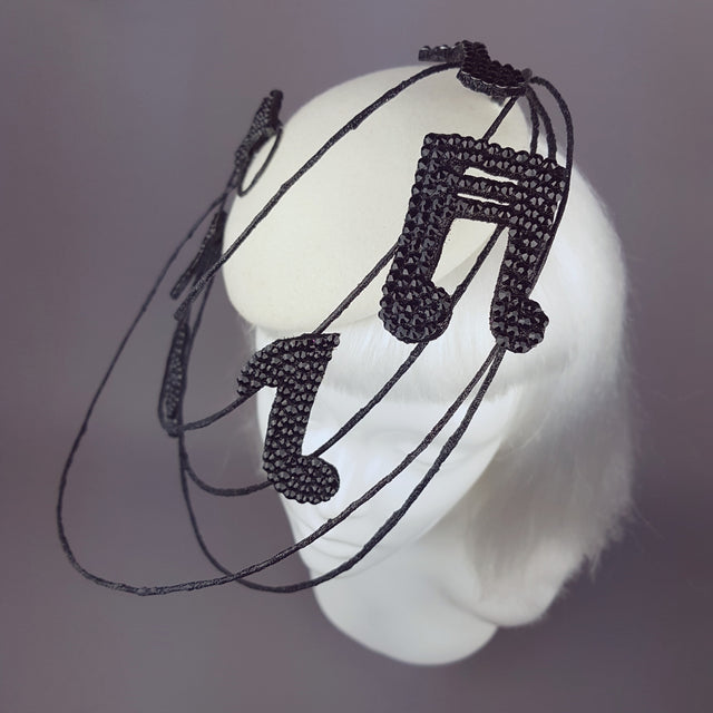 "Play on" Jewelled Musical Notes Hat