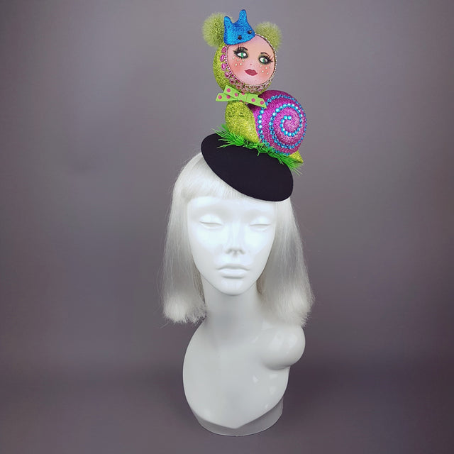 "Slither" Glitter Doll Face Snail Hat