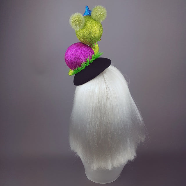 "Slither" Glitter Doll Face Snail Hat